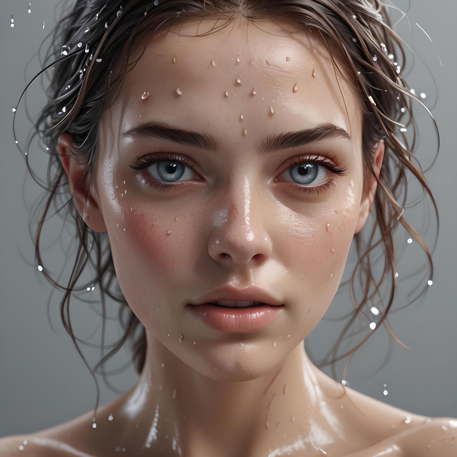 Sensual Woman in Realistic 3D Rendering