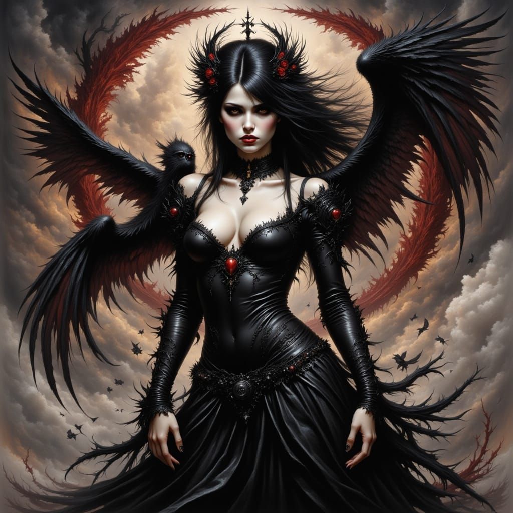 Vampire Princess in Luis Royo's Dark Fantasy Style