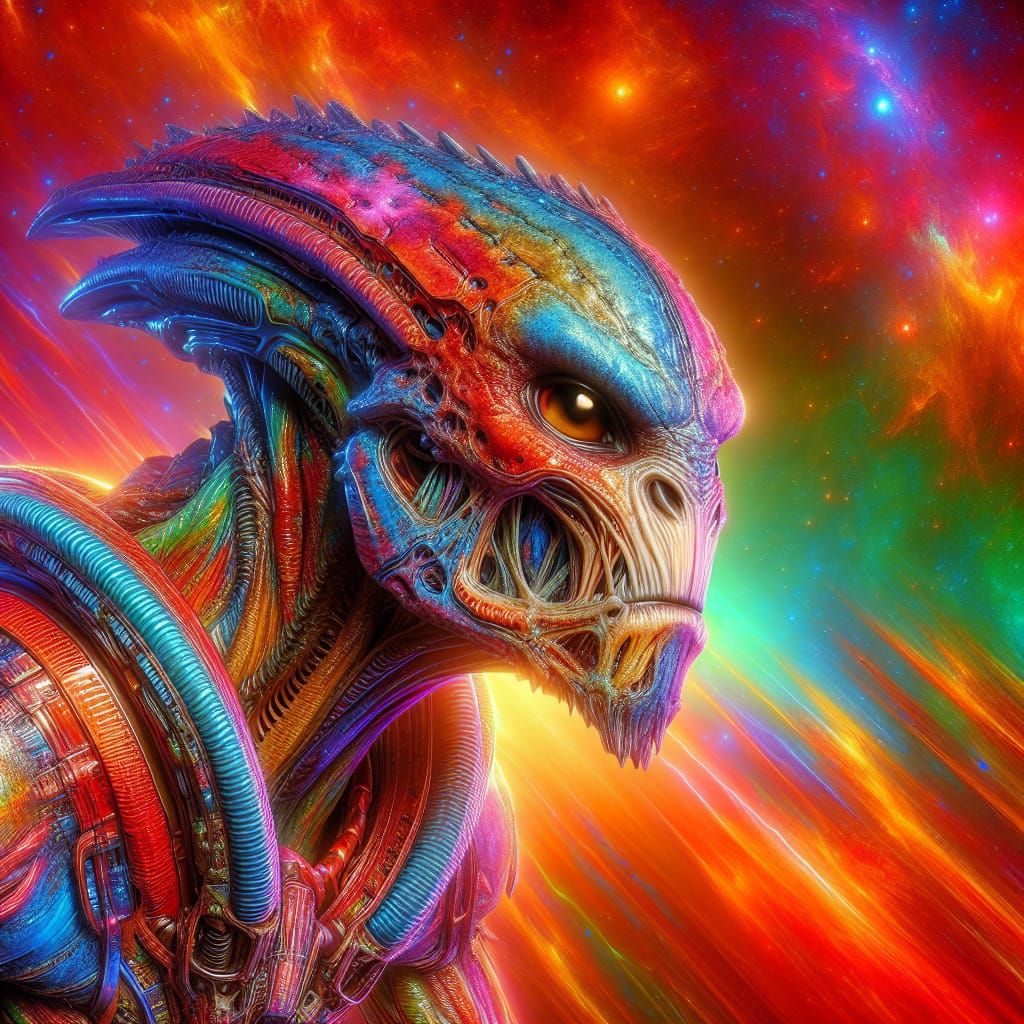 Armored Alien Creature on a Foreign Planet