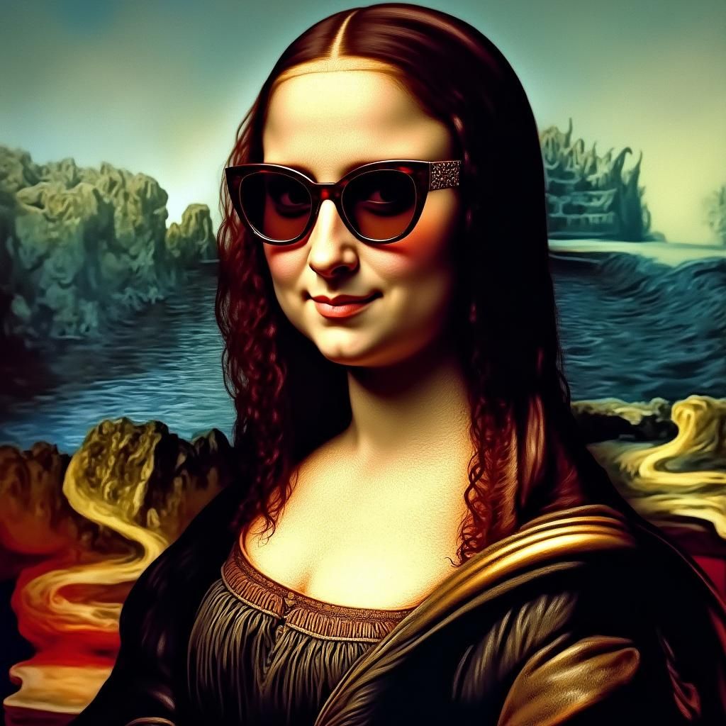 Mona Lisa with Sunglasses: A Modern Renaissance Portrait