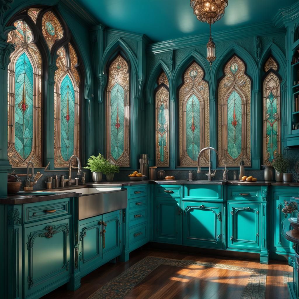 A mesmerizing Gothic Victorian kitchen