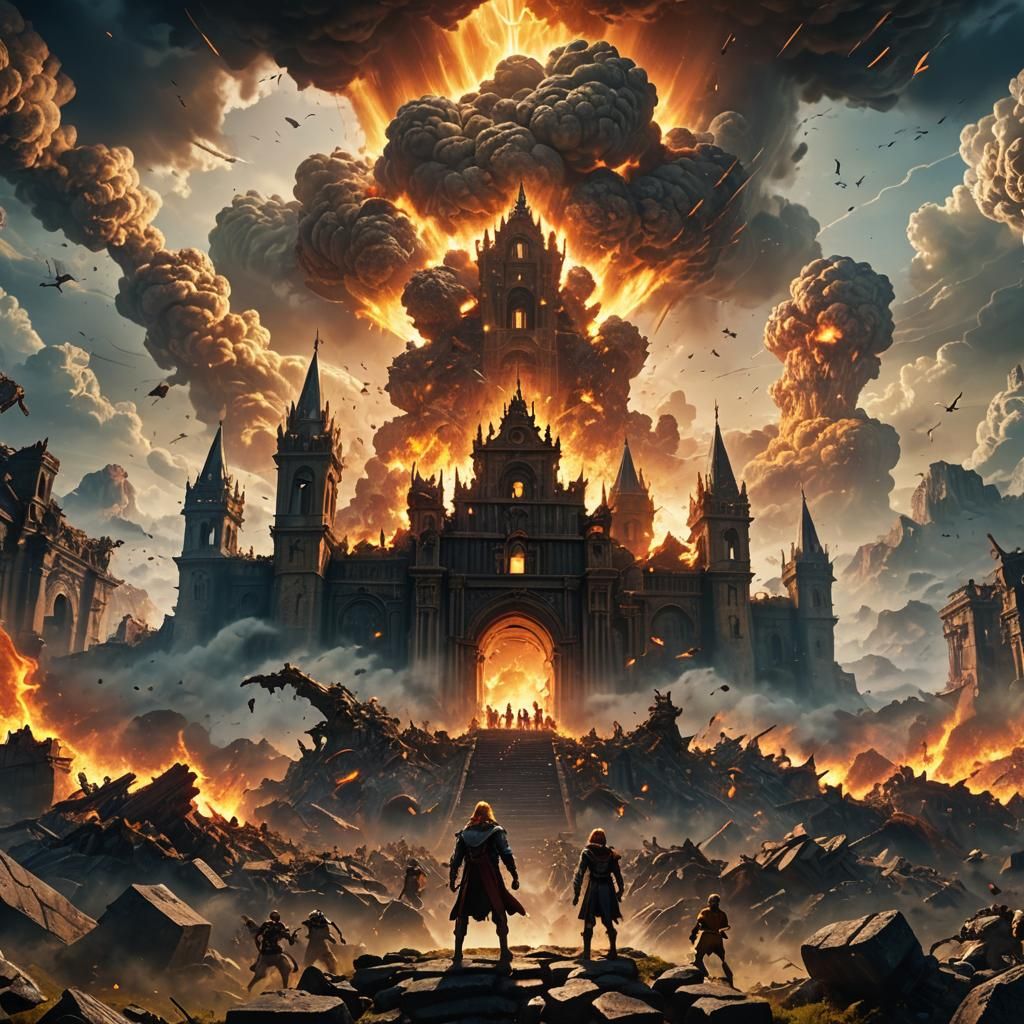 Epic Battle Between Sins and World in Apocalyptic Style