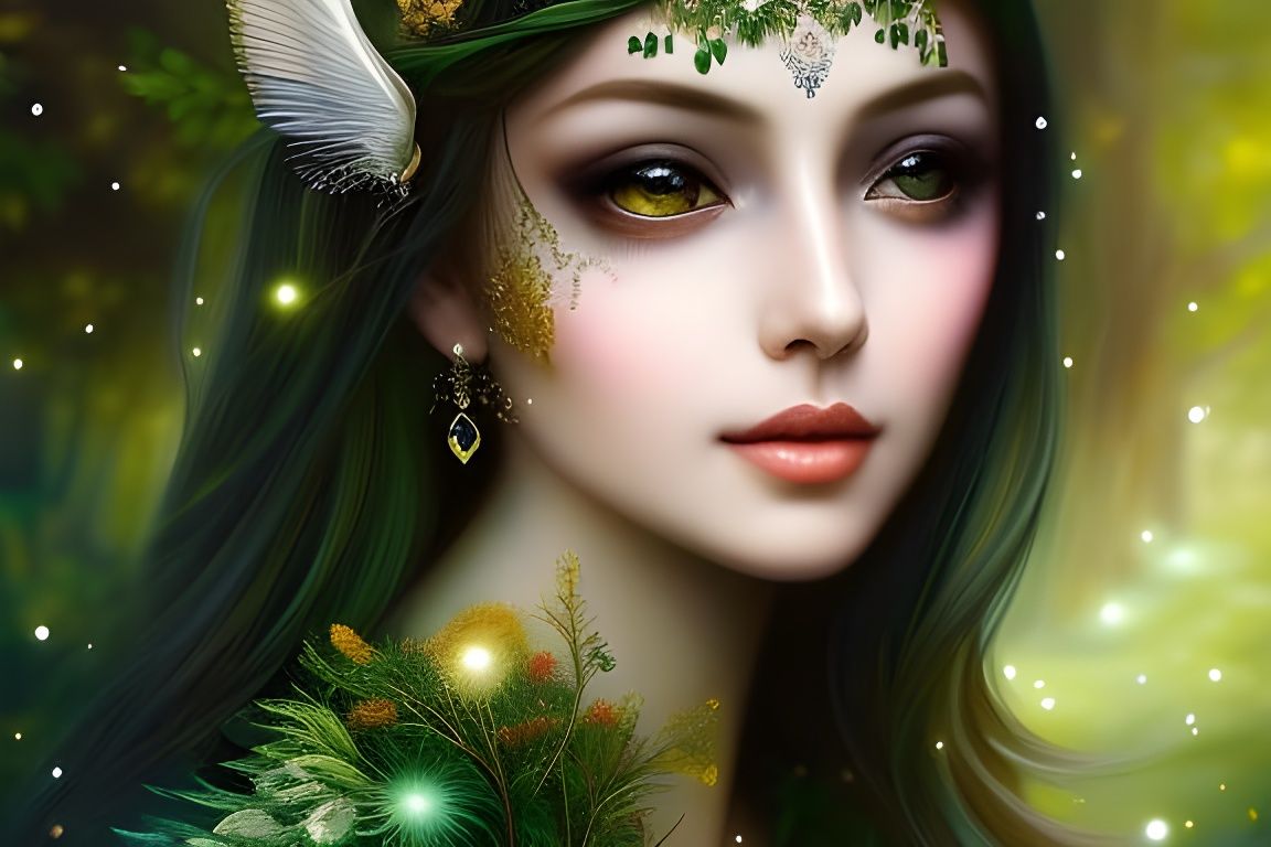 Enchanting Harpy in Whimsical Forest