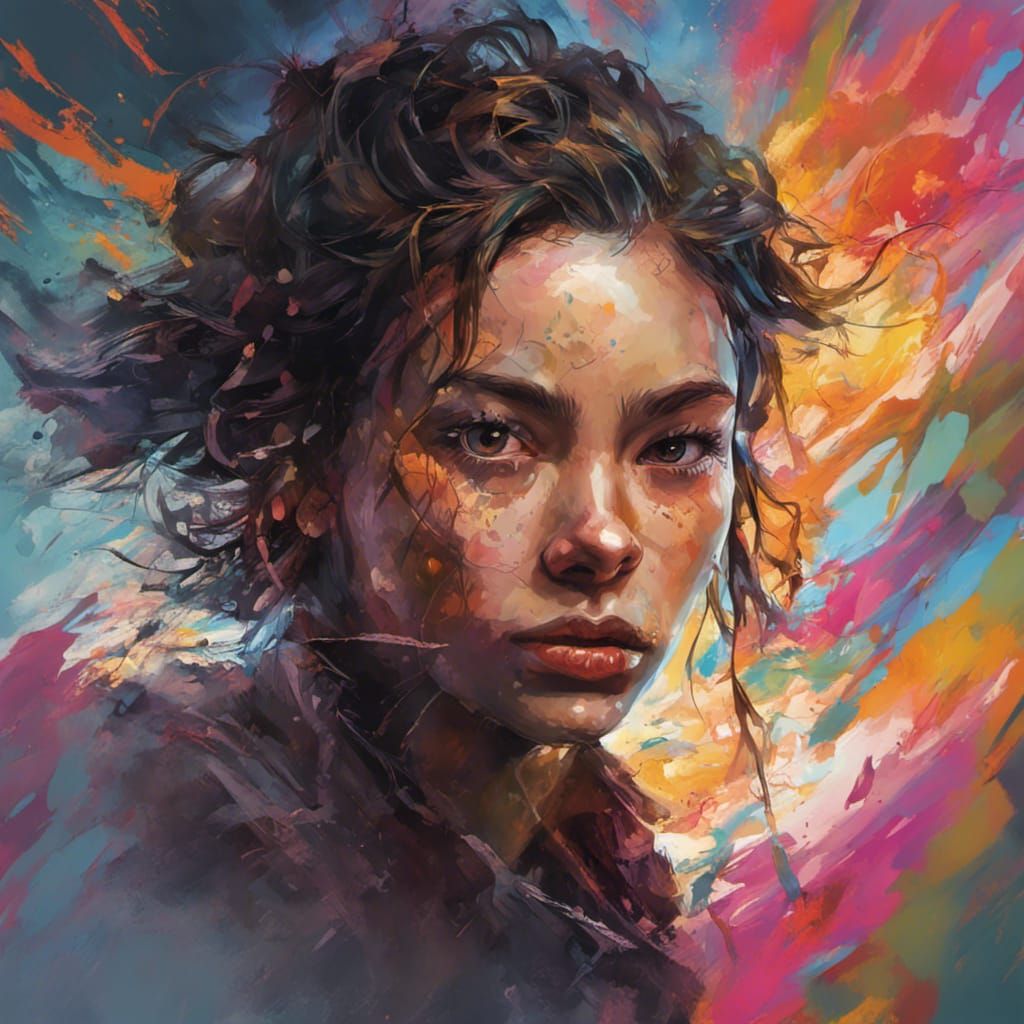 Intricate Portrait with Dramatic Lighting