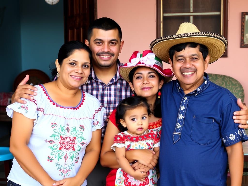 Mexican Family Photo Portrait