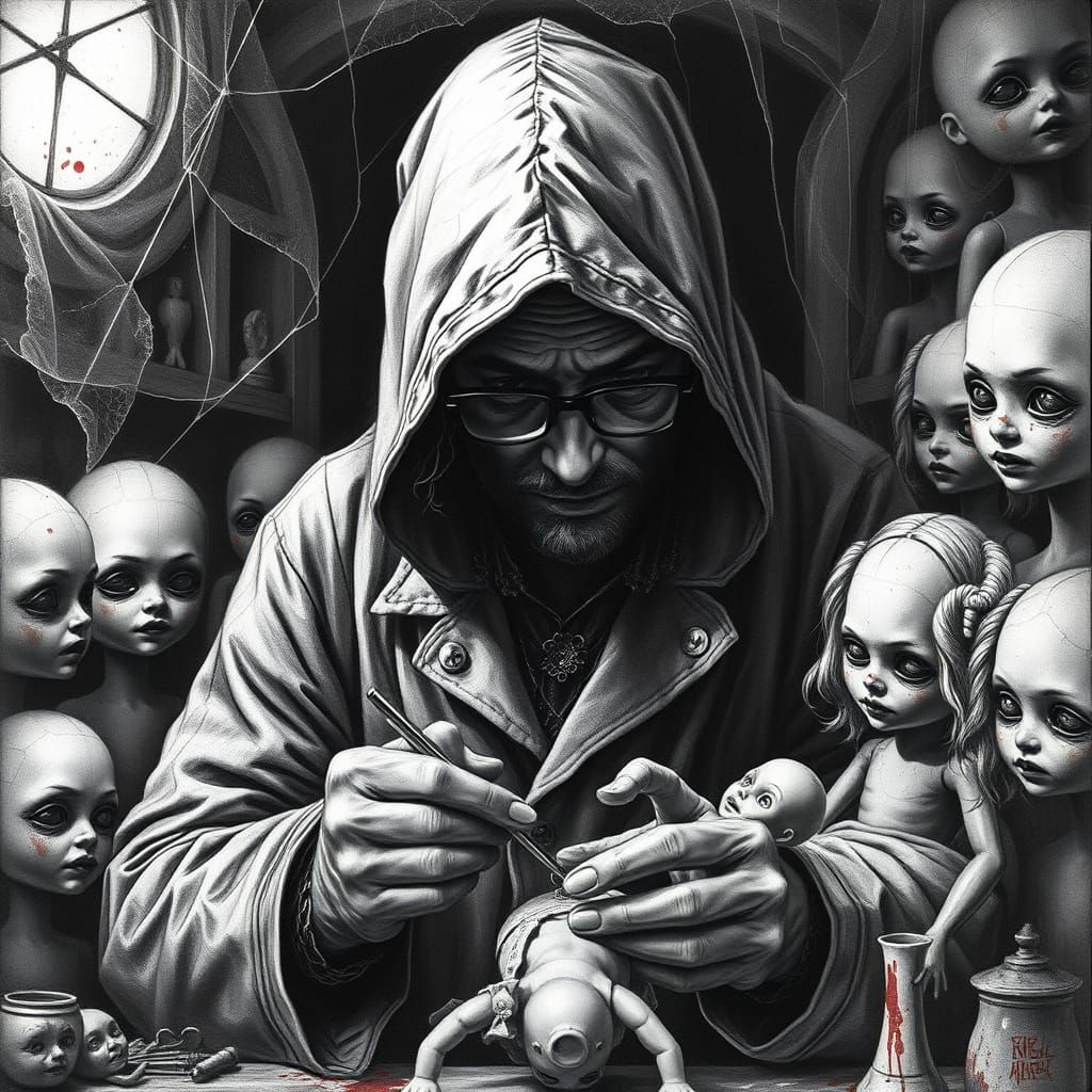 Eccentric Inventor Crafts Grotesque Doll in Haunting, Dark A...