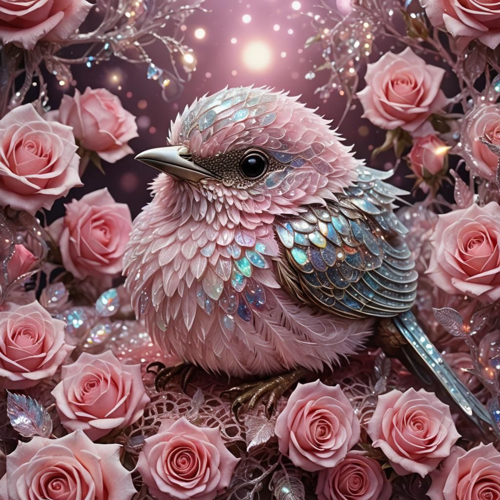 Magical Baby Bird in Ethereal Fantasy Art