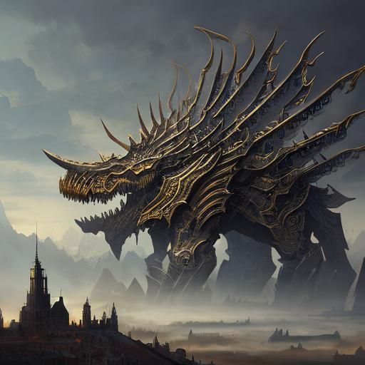 Dramatic Maximalist Digital Matte Painting