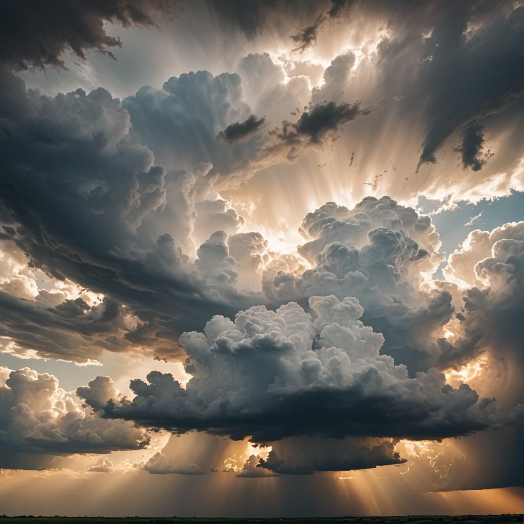 Serene Landscape Before a Storm in Soft Focus