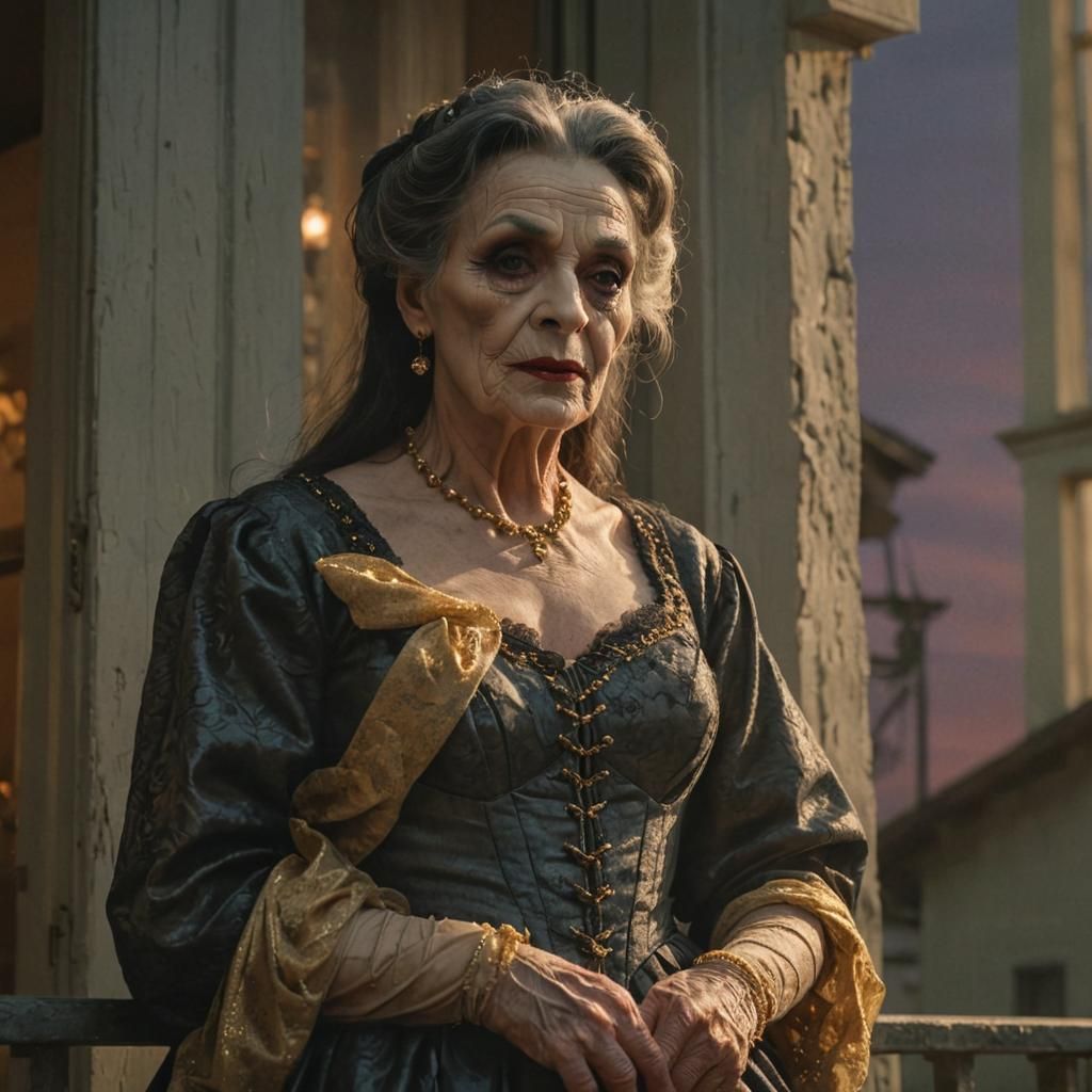 Transvestite Juliet: Fantasy Art Deco Matte Painting