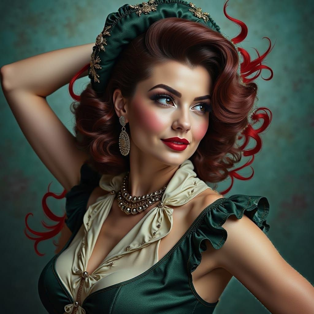 Abstract Swirling Reds and Crimson Textures