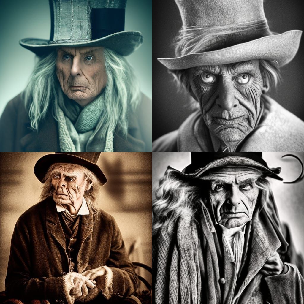 Hyperrealistic Portrait of Ebenezer Scrooge