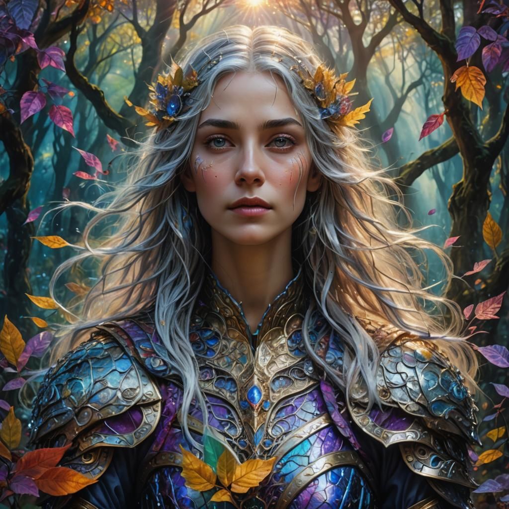 Mystical Forest Woman in Digital Art Style