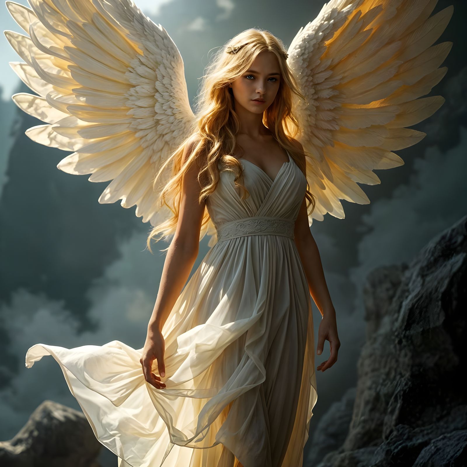 Stunning Angelic Goddess in Elegance