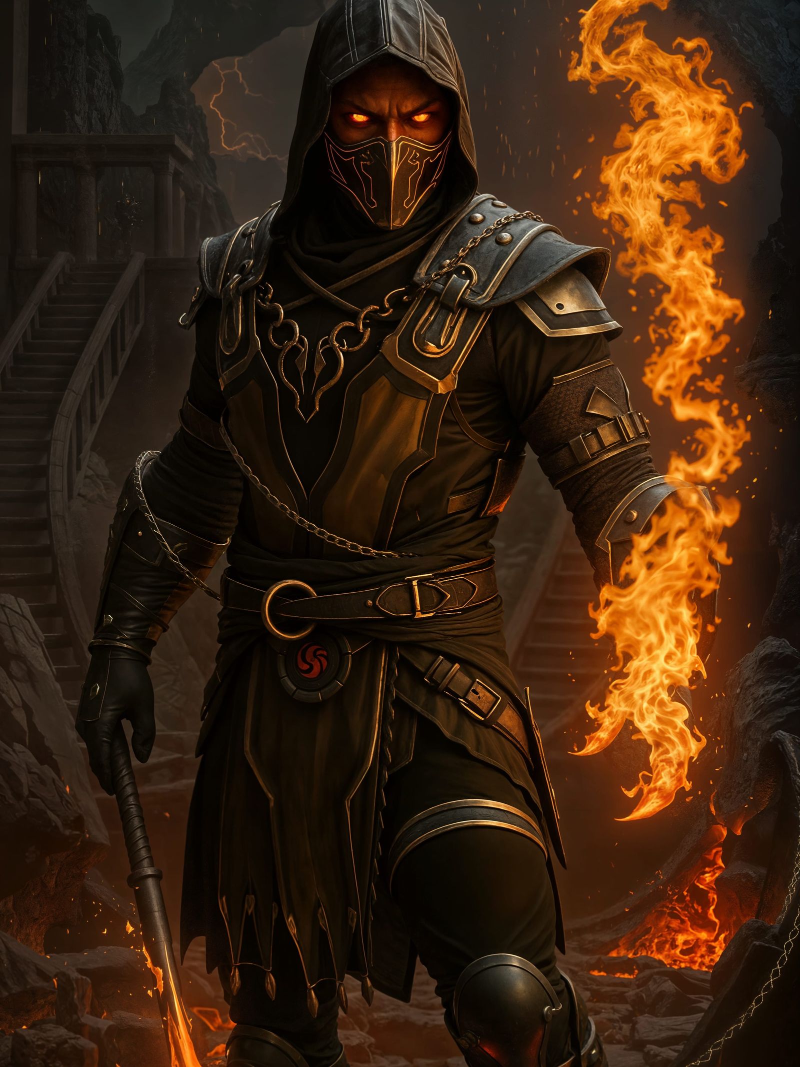 Scorpion Summons Hellfire in Volcanic Hellscape