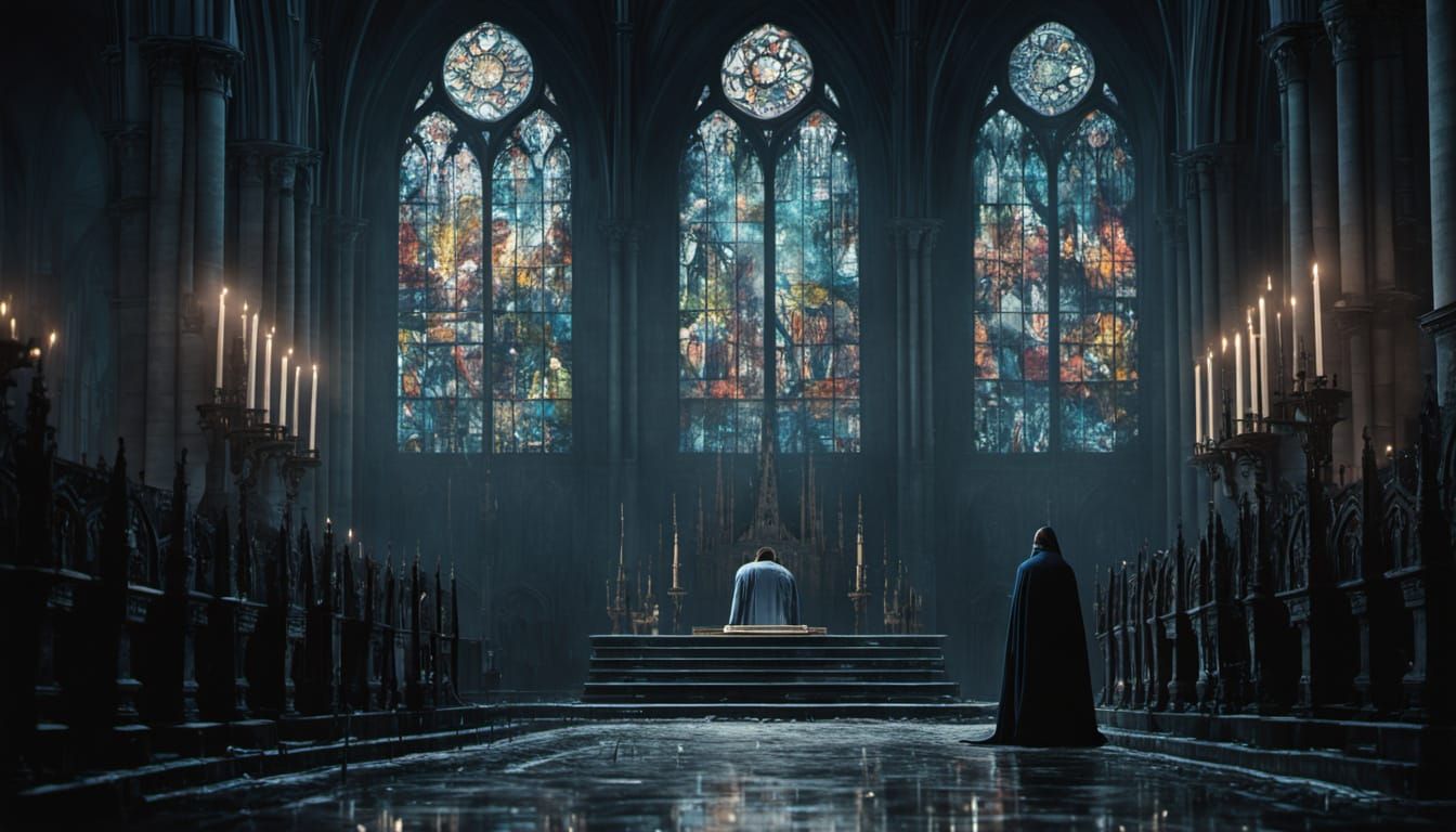 Gothic Cathedral in Dark Fantasy Style