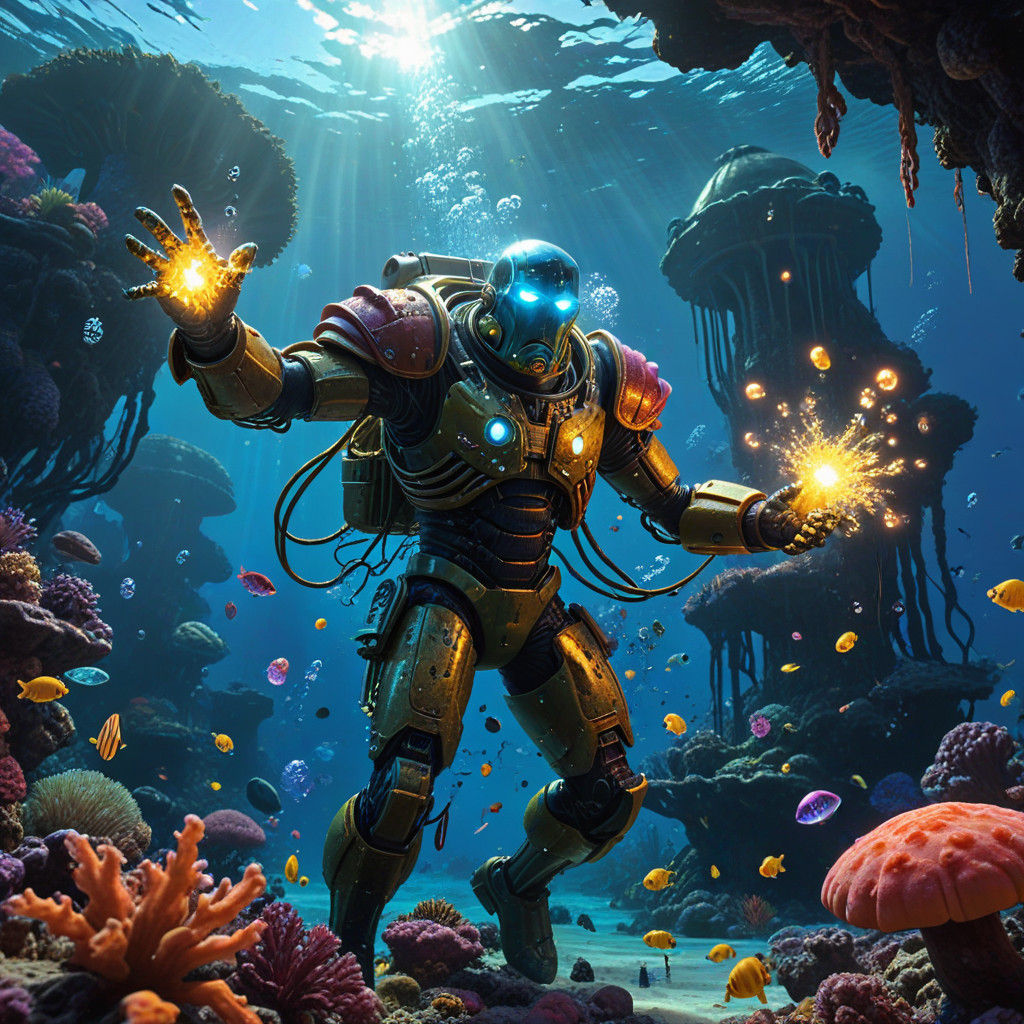 SpongeBob Battles Iron Man in Epic Underwater Battle