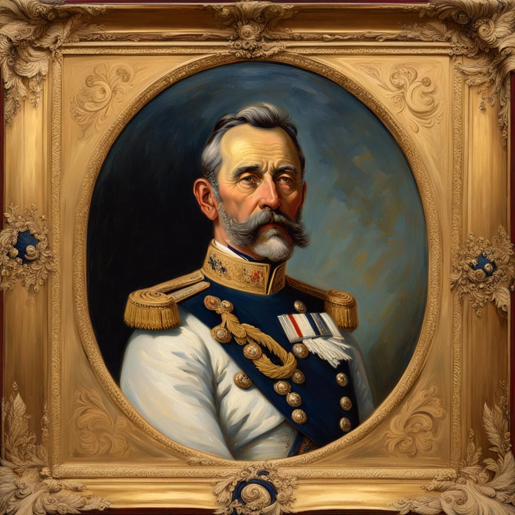Austrian General Portrait in 1890s Style