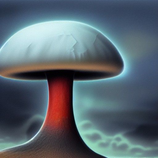 Detailed Matte Painting of Atomic Mushroom Cloud