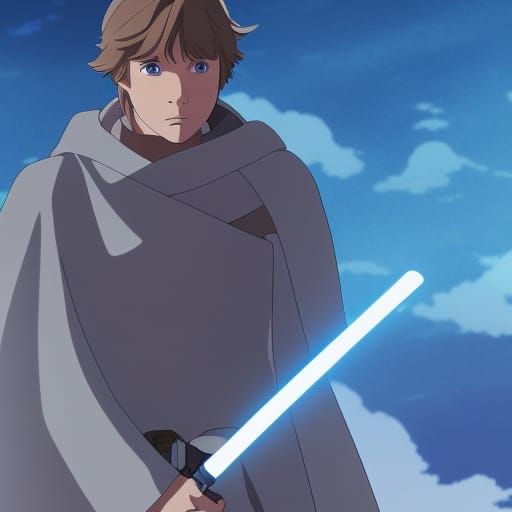 Luke Skywalker in Studio Ghibli Anime Style