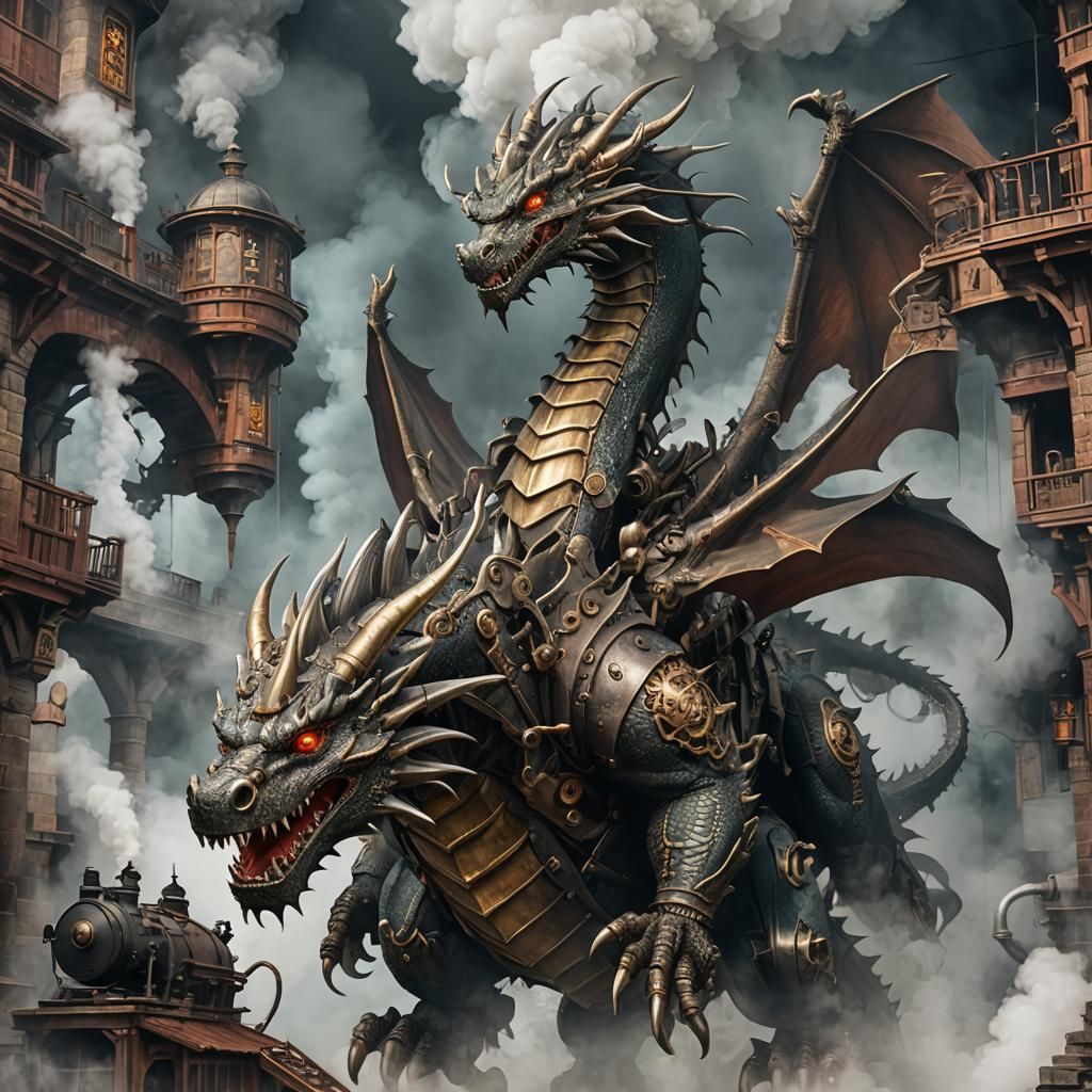 Steampunk Dragon: A Fusion of Fantasy and Industry