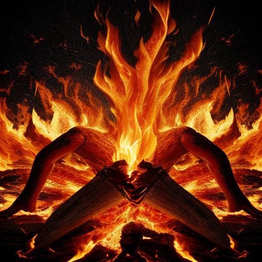 Engulfing Flames: The Word 'Fire' Ablaze
