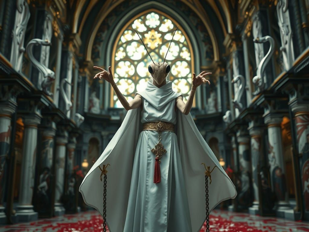 Ethereal Grasshopper Priest in Hellish Cathedral