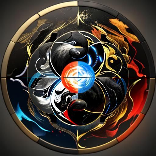 Dynamic Taoism: Yin and Yang in 3D Glass