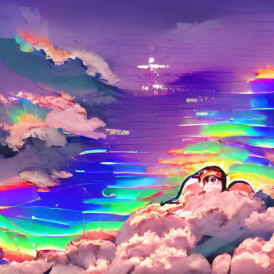 Surreal Sci-Fi Landscape with Bioluminescent Flora