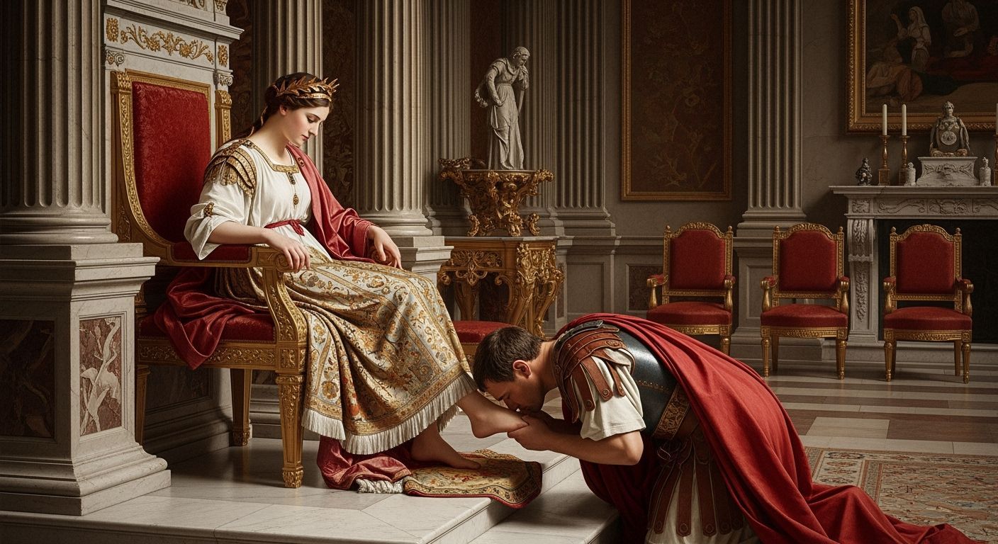 Empress Messalina Enthroned: A Photorealistic Homage