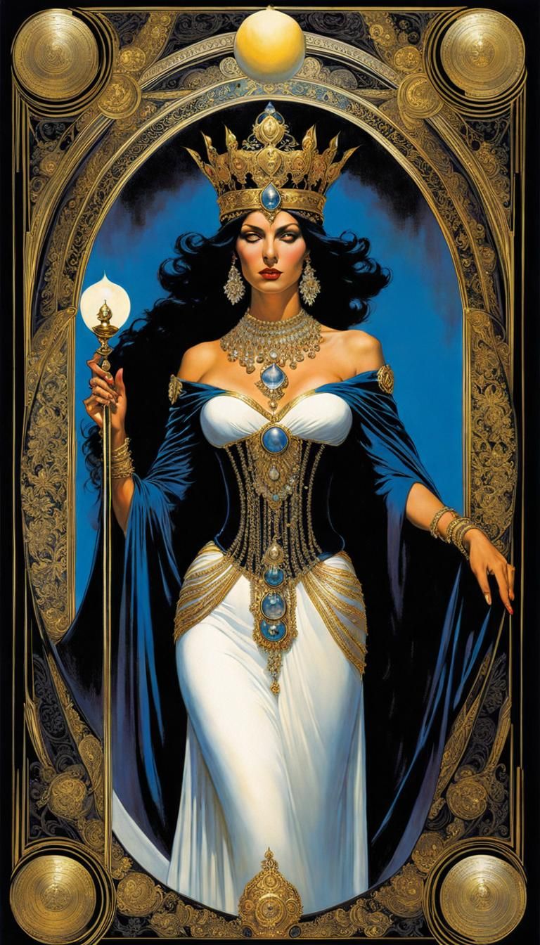 The Empress Tarot Card: Fantasy Illustration