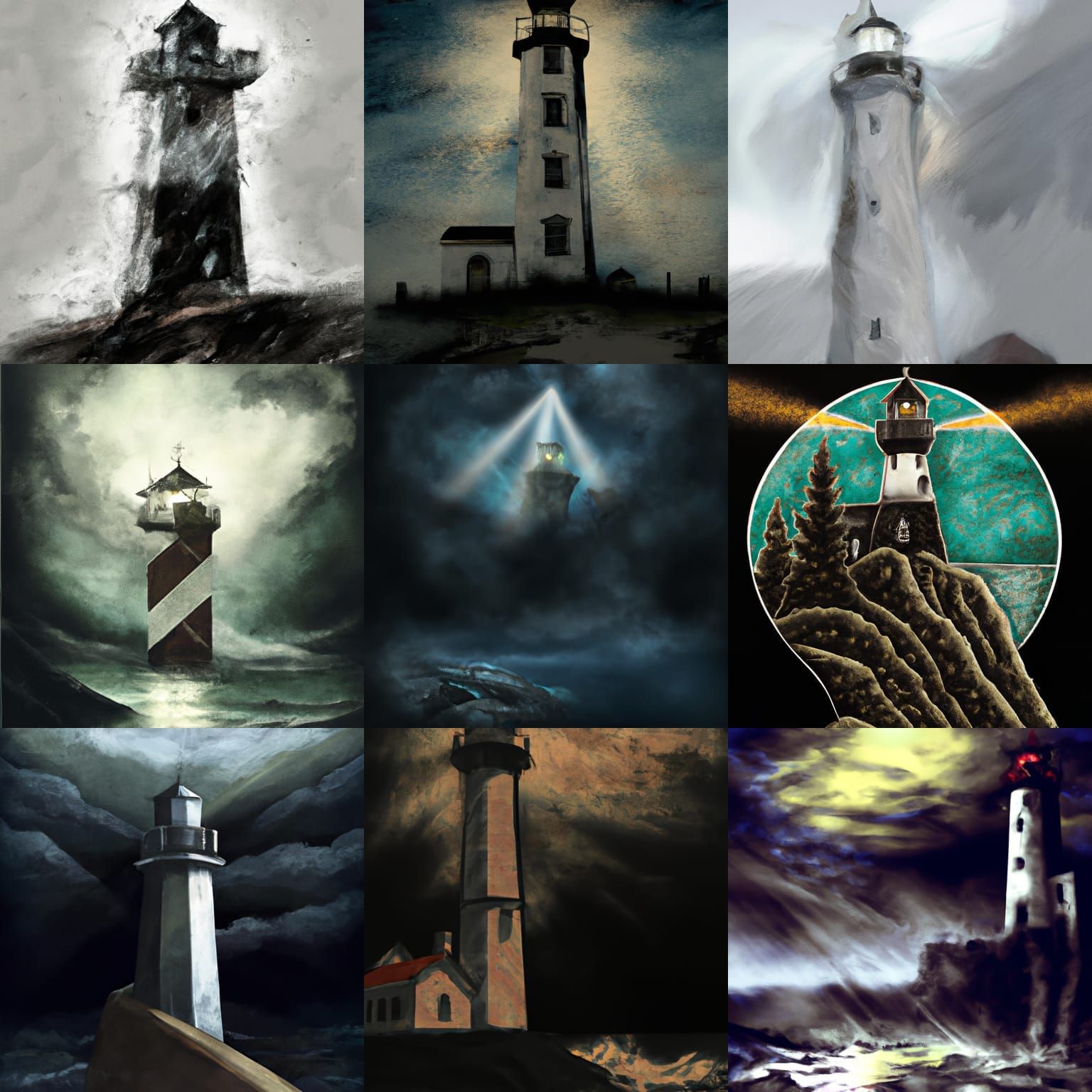 Majestic Lighthouse Illustration Lighting the Way