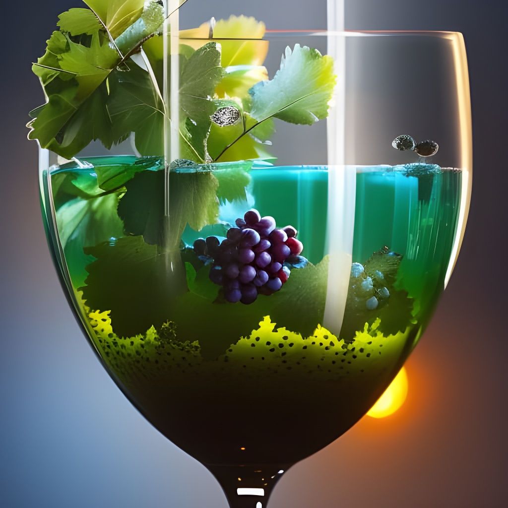 Layered Fruit Juice in Crystal Prism Glass