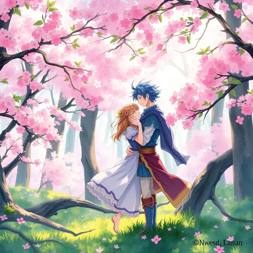 Anime-Inspired Forest Romance with Astolfo and His Beloved