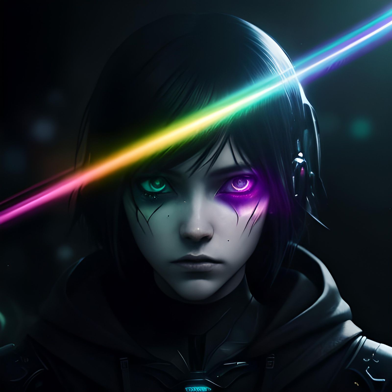 Ethereal Gothic Scene in Dreamcore Style