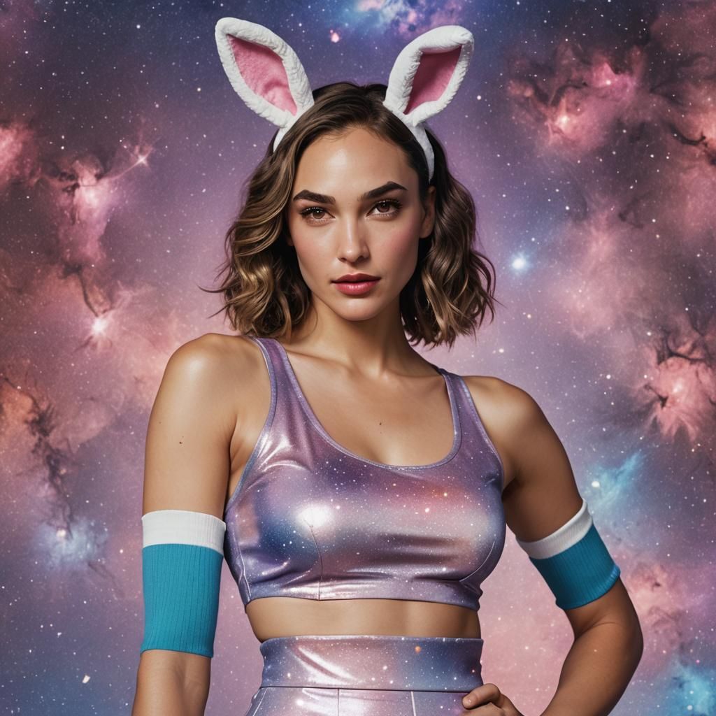 Gal Gadot in Galaxy Outfit, Professional Portrait