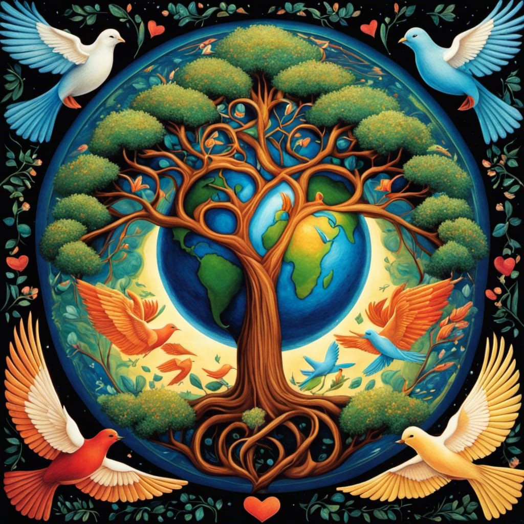 Tree of Life: Earth with Heart, Art Brut Style