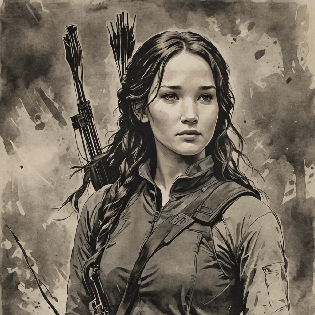 Katniss Everdeen Portrait from The Hunger Games