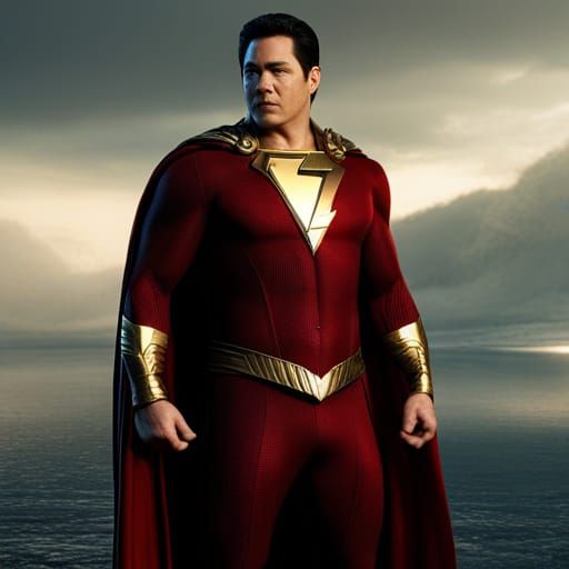Dean Cain as Shazam: Detailed Matte Painting