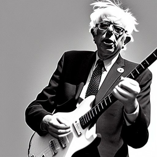 Bernie Sanders Plays Ska Guitar in 90s Style