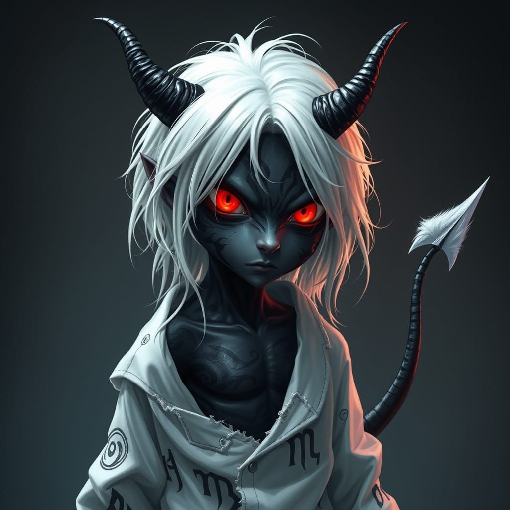 Dark Figure with Piercing Red Eyes