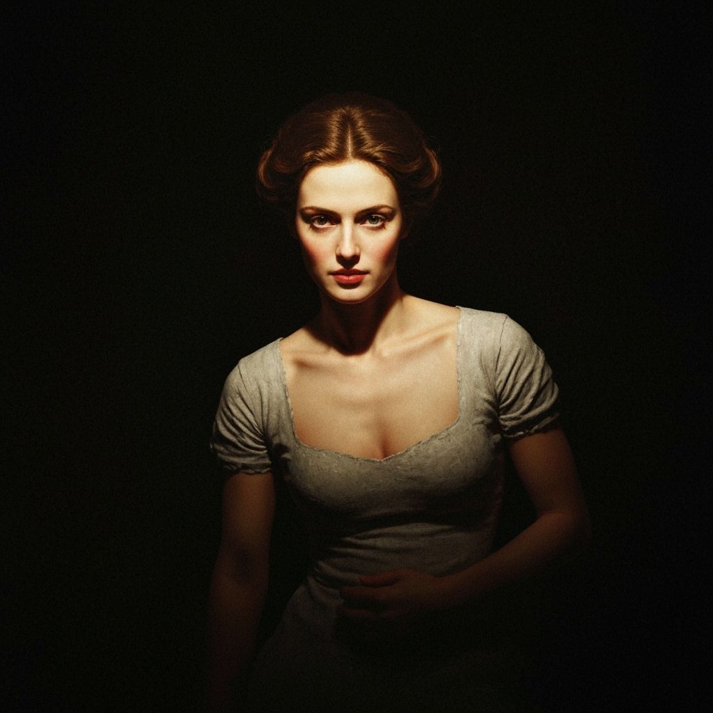 Love is Blind: Dramatic Chiaroscuro Oil Painting