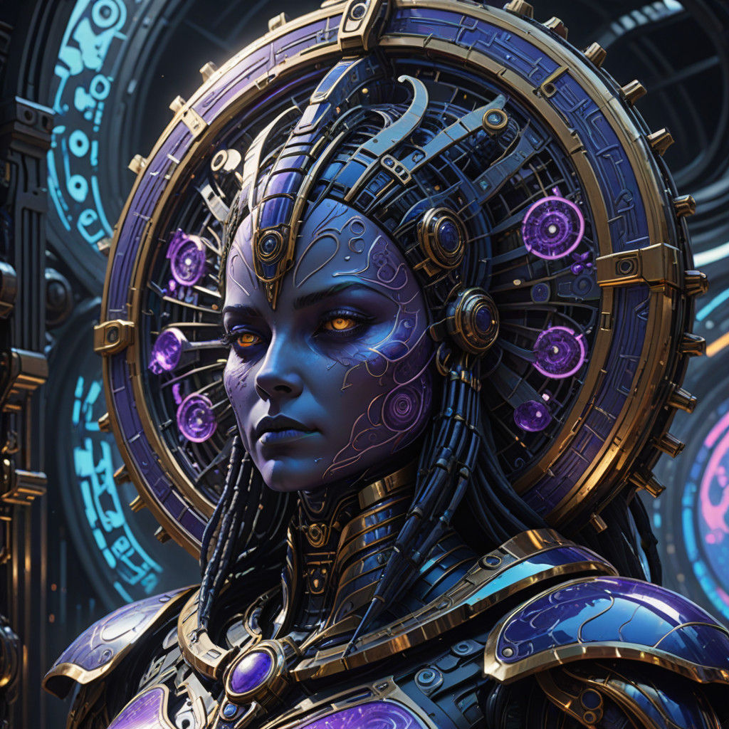 Sacred Geometry Mandala in Cosmic Expanse