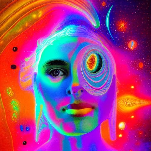Holographic Astral Cosmic Illustration by Pablo Amaringo