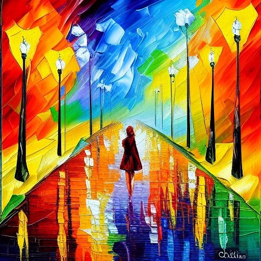 Expressive Oil Painting in Neo-Impressionist Style