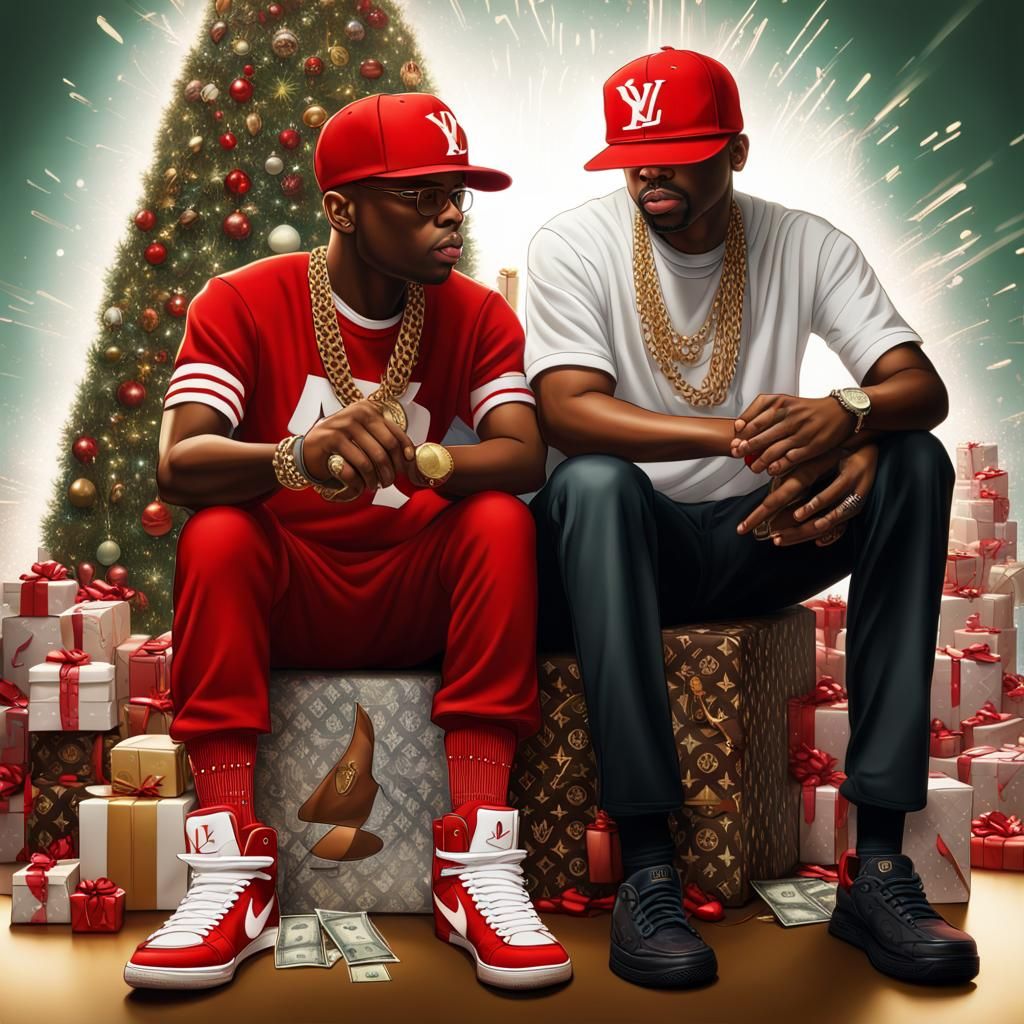 Festive Father and Son in Lavish New Year Celebration