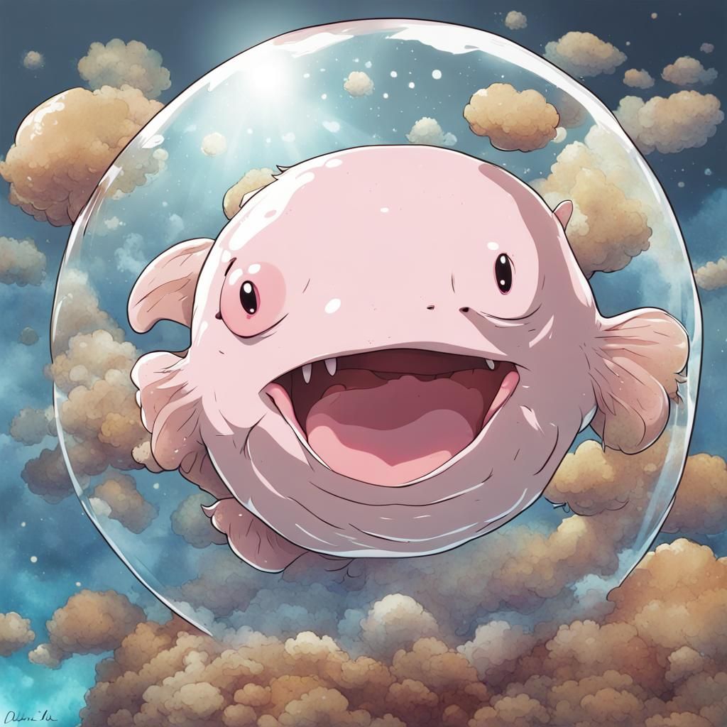 Blobfish in Anime Style