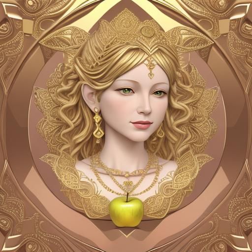 Baroque Queen with Flowers and Golden Details