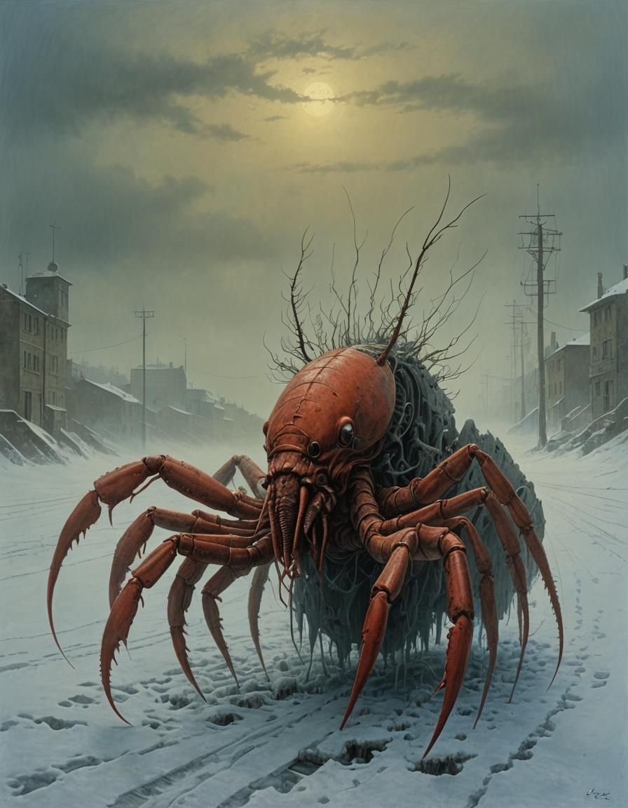 Winter Biomechanoid Beauty with Lobster Enhancements