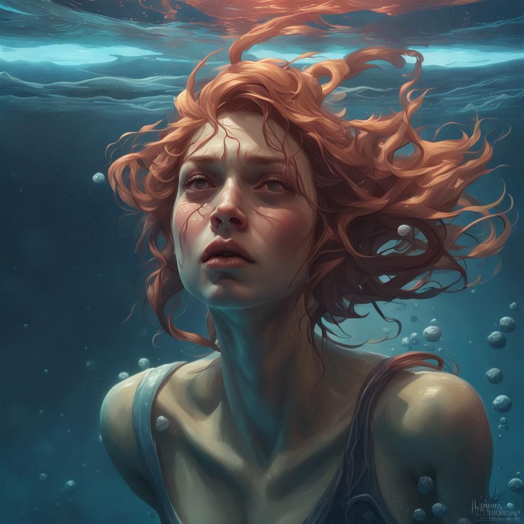Underwater Portrait: Reaching for the Surface